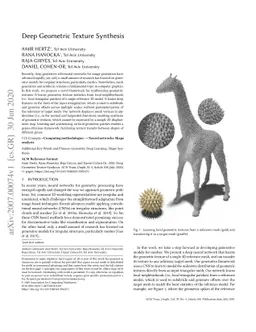 Deep Geometric Texture Synthesis