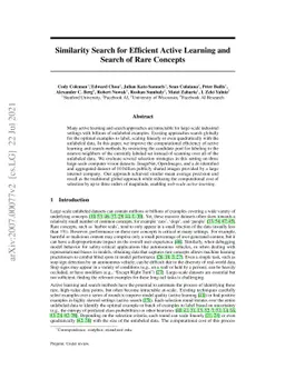 Similarity Search for Efficient Active Learning and Search of Rare
  Concepts
