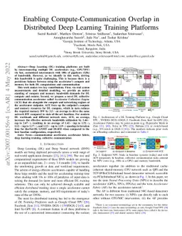 Enabling Compute-Communication Overlap in Distributed Deep Learning
  Training Platforms
