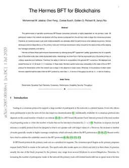 The Hermes BFT for Blockchains