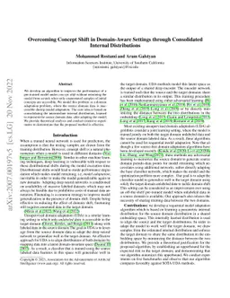 Overcoming Concept Shift in Domain-Aware Settings through Consolidated
  Internal Distributions