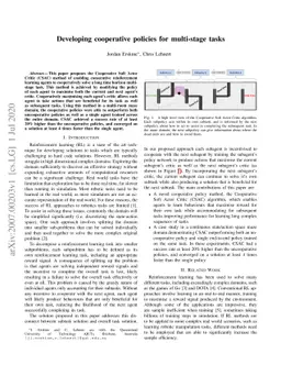 Developing cooperative policies for multi-stage tasks
