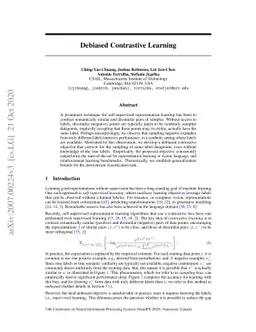 Debiased Contrastive Learning
