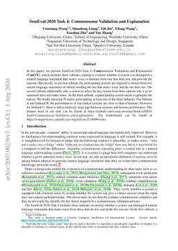 SemEval-2020 Task 4: Commonsense Validation and Explanation