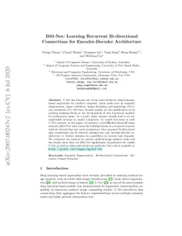 BiO-Net: Learning Recurrent Bi-directional Connections for
  Encoder-Decoder Architecture