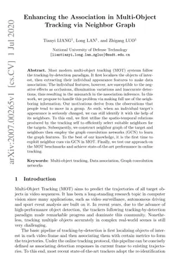 Enhancing the Association in Multi-Object Tracking via Neighbor Graph
