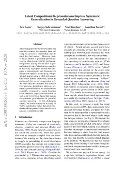 Latent Compositional Representations Improve Systematic Generalization
  in Grounded Question Answering