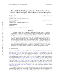 TransINT: Embedding Implication Rules in Knowledge Graphs with
  Isomorphic Intersections of Linear Subspaces
