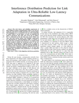 Interference Distribution Prediction for Link Adaptation in
  Ultra-Reliable Low-Latency Communications