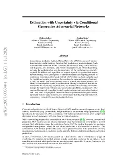 Estimation with Uncertainty via Conditional Generative Adversarial
  Networks
