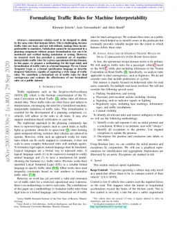 Formalizing Traffic Rules for Machine Interpretability