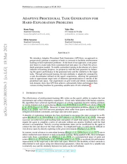 Adaptive Procedural Task Generation for Hard-Exploration Problems