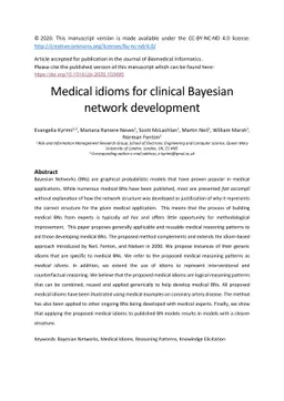 Medical idioms for clinical Bayesian network development