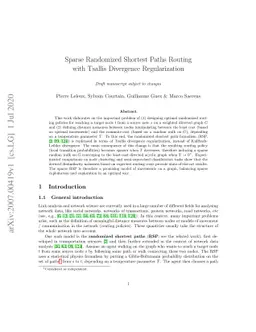Sparse Randomized Shortest Paths Routing with Tsallis Divergence
  Regularization