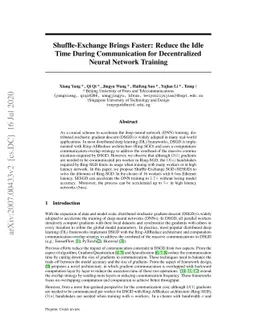 Shuffle-Exchange Brings Faster: Reduce the Idle Time During
  Communication for Decentralized Neural Network Training