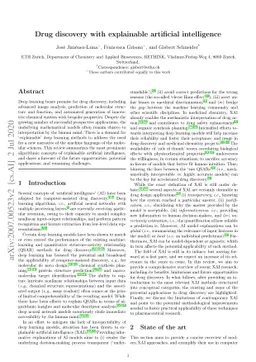 Drug discovery with explainable artificial intelligence
