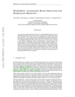 HydroNets: Leveraging River Structure for Hydrologic Modeling