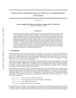 Navigating the Dynamics of Financial Embeddings over Time