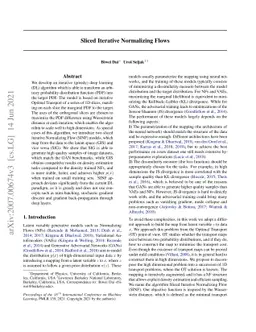 Sliced Iterative Normalizing Flows