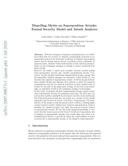 Dispelling Myths on Superposition Attacks: Formal Security Model and
  Attack Analyses