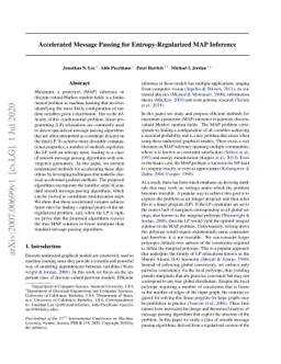 Accelerated Message Passing for Entropy-Regularized MAP Inference
