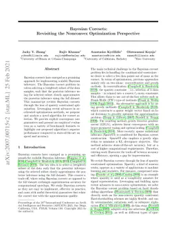 Bayesian Coresets: Revisiting the Nonconvex Optimization Perspective