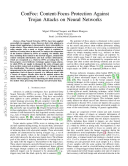 ConFoc: Content-Focus Protection Against Trojan Attacks on Neural
  Networks