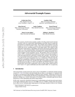 Adversarial Example Games