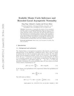 Scalable Monte Carlo Inference and Rescaled Local Asymptotic Normality
