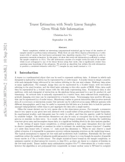 Tensor Completion with Nearly Linear Samples Given Weak Side Information