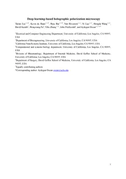 Deep learning-based holographic polarization microscopy