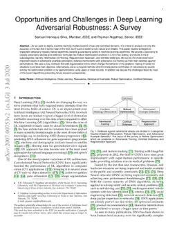 Opportunities and Challenges in Deep Learning Adversarial Robustness: A
  Survey