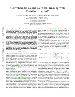Convolutional Neural Network Training with Distributed K-FAC