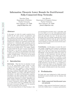 Information Theoretic Lower Bounds for Feed-Forward Fully-Connected Deep
  Networks