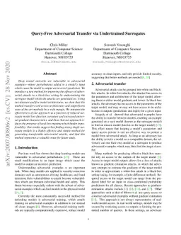 Query-Free Adversarial Transfer via Undertrained Surrogates