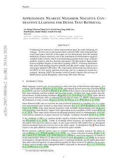 Approximate Nearest Neighbor Negative Contrastive Learning for Dense
  Text Retrieval