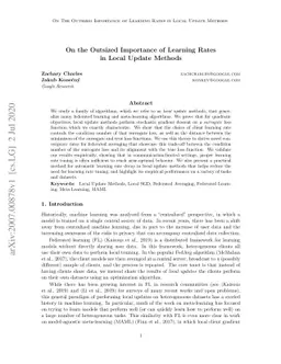 On the Outsized Importance of Learning Rates in Local Update Methods