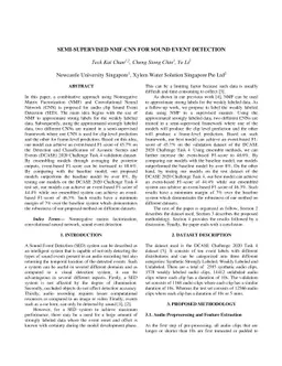 Semi-Supervised NMF-CNN For Sound Event Detection