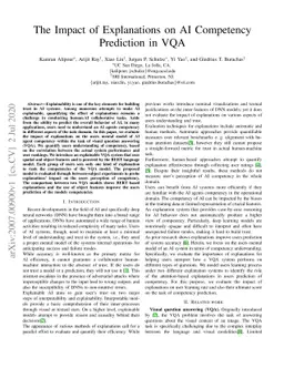 The Impact of Explanations on AI Competency Prediction in VQA