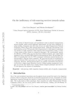 On the inefficiency of ride-sourcing services towards urban congestion