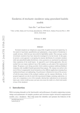 Emulation of stochastic simulators using generalized lambda models