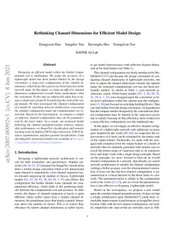 Rethinking Channel Dimensions for Efficient Model Design