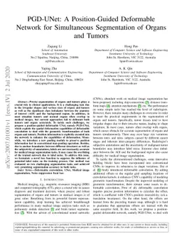 PGD-UNet: A Position-Guided Deformable Network for Simultaneous
  Segmentation of Organs and Tumors
