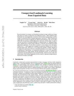 Unsupervised Landmark Learning from Unpaired Data