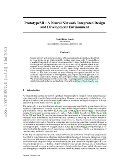 PrototypeML: A Neural Network Integrated Design and Development
  Environment
