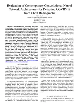 Evaluation of Contemporary Convolutional Neural Network Architectures
  for Detecting COVID-19 from Chest Radiographs