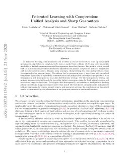 Federated Learning with Compression: Unified Analysis and Sharp
  Guarantees
