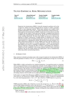 Tilted Empirical Risk Minimization