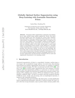 Globally Optimal Surface Segmentation using Deep Learning with Learnable
  Smoothness Priors