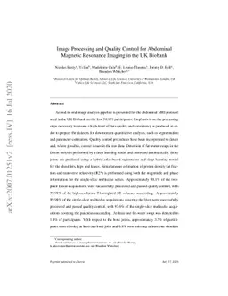 Image Processing and Quality Control for Abdominal Magnetic Resonance
  Imaging in the UK Biobank